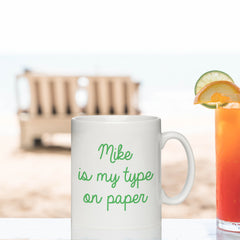 My Type on paper Sublimation Mug