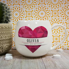 Geometric Heart Hug Mug