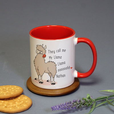 Mr Llama Llama Red Inside Mug