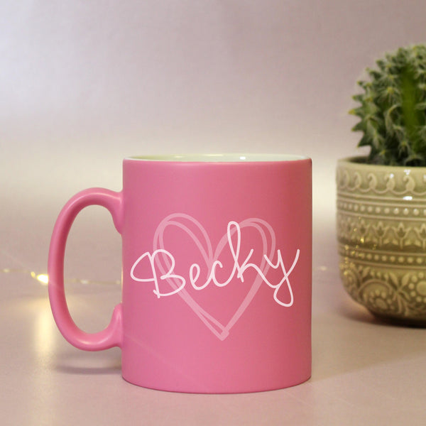 Girl Power Pink Satin Mug