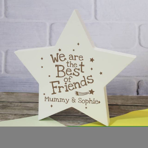 Best Of Friends Wooden Star Plaque