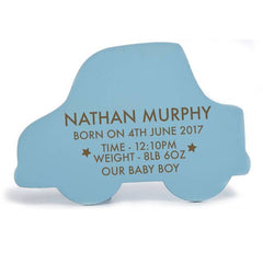 Birth Blue Car Door Sign