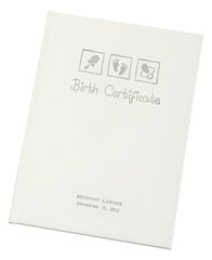 Birth Certificate Embossed Presentation Holder