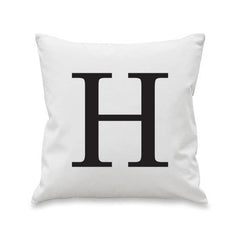 Black Monogram Initial Cushion