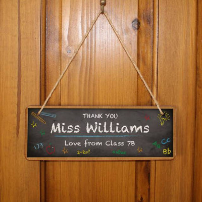 Chalkboard Classroom Hanging Sign