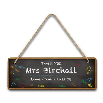 Chalkboard Classroom Hanging Sign