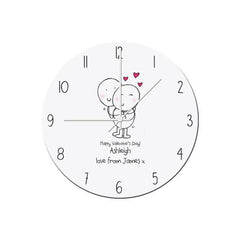 Chilli & Bubbles Valentine's Day Round Clock