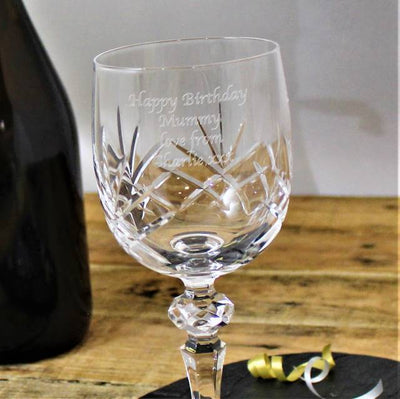 Cut Crystal Wine Glass