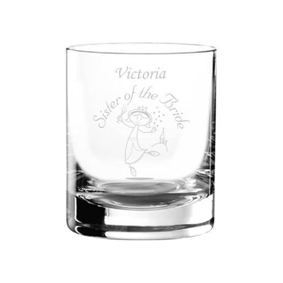 Etched Wedding Character Juice Glass