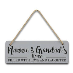 Filled with love & Laughter Hanging Sign