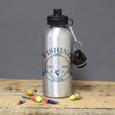 Fishing Club Silver Drinks Bottle