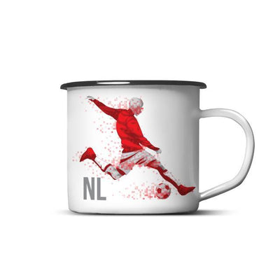 Footballer Enamel Mug