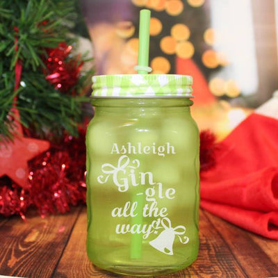 Gin-gle All The Way Mason Jar