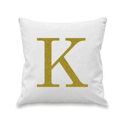 Gold Monogram Initial Cushion