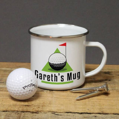 Golf Green Enamel Mug