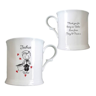 Graffiti Wedding Character Bone China Half Pint Tankard