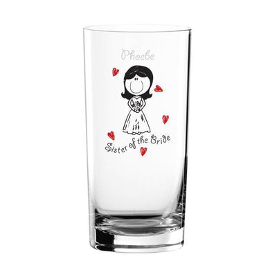 Graffiti Wedd Character Hi Ball Glass