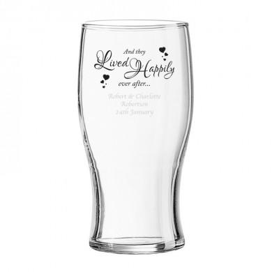 Happily Ever After Tulip Pint Glass