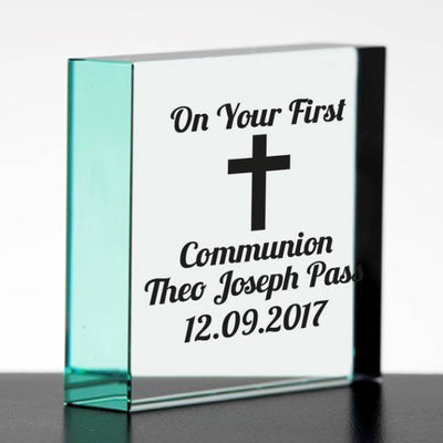 Holy Communion Jade Glass Block