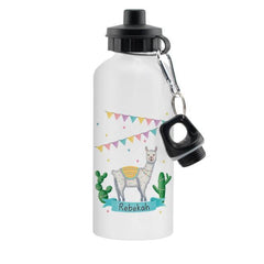 Llama Fiesta White Drinks Bottle