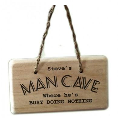 Man Cave Wooden Door Sign