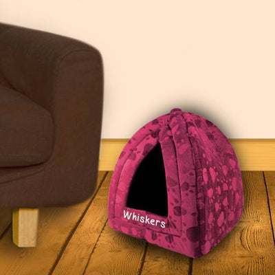 Maroon Pyramid Pet Bed