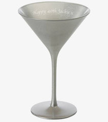 Olympic Silver Martini Glass