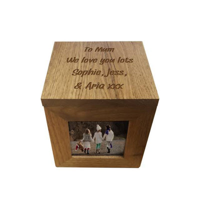 Personalised Wooden Photo Cube