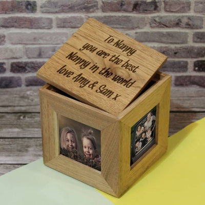 Personalised Wooden Photo Cube