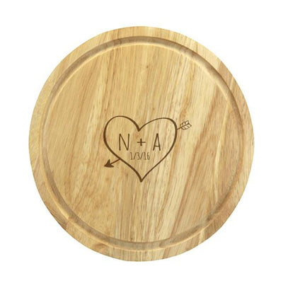 Sketch Heart Round Chopping Board