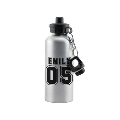 Sports Number Silver Drinks Bottle